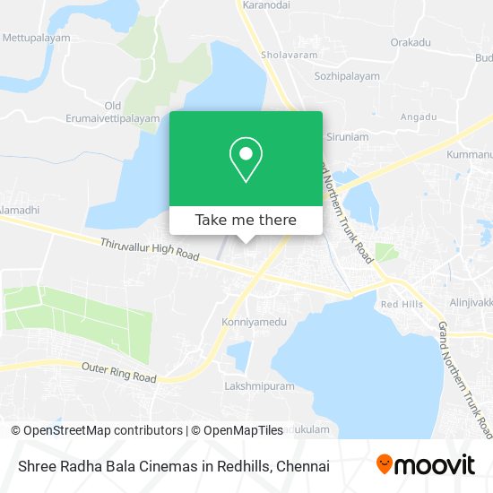 Shree Radha Bala Cinemas in Redhills map