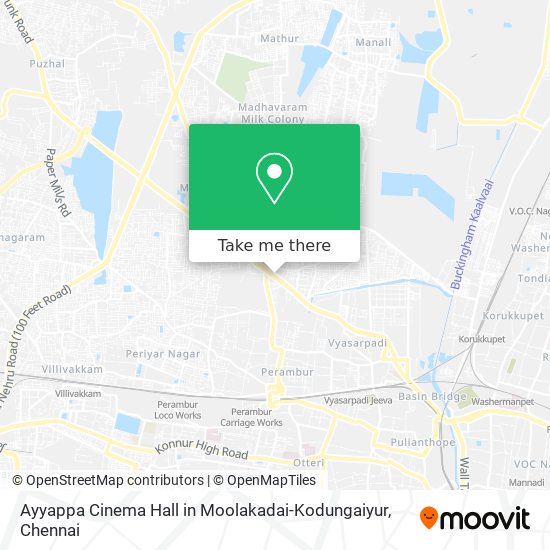 Ayyappa Cinema Hall in Moolakadai-Kodungaiyur map