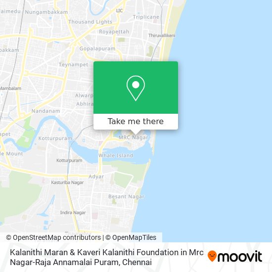 Kalanithi Maran & Kaveri Kalanithi Foundation in Mrc Nagar-Raja Annamalai Puram map