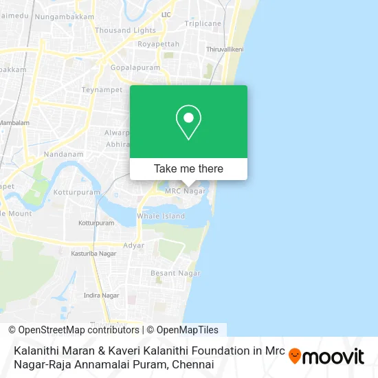 Kalanithi Maran & Kaveri Kalanithi Foundation in Mrc Nagar-Raja Annamalai Puram map