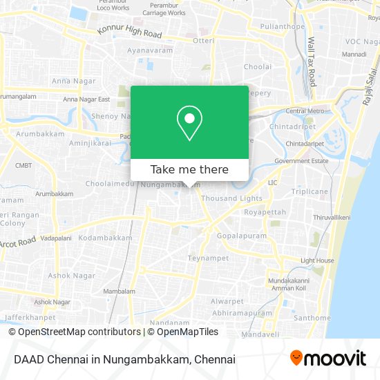 DAAD Chennai in Nungambakkam map