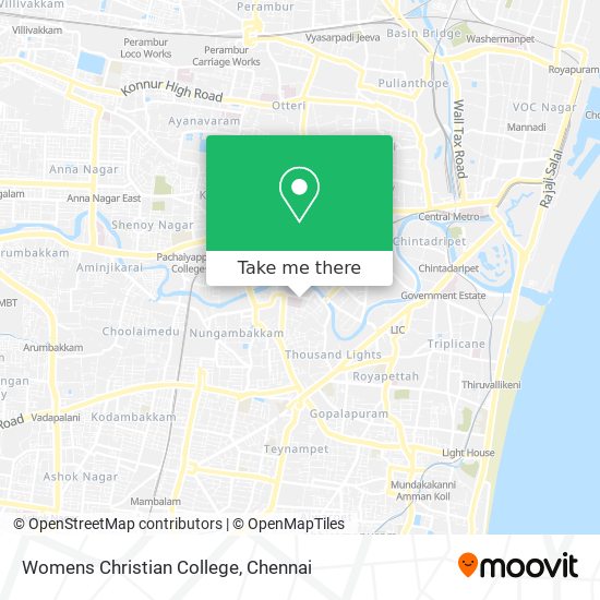 Womens Christian College map