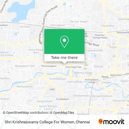 Shri Krishnaswamy College For Women map