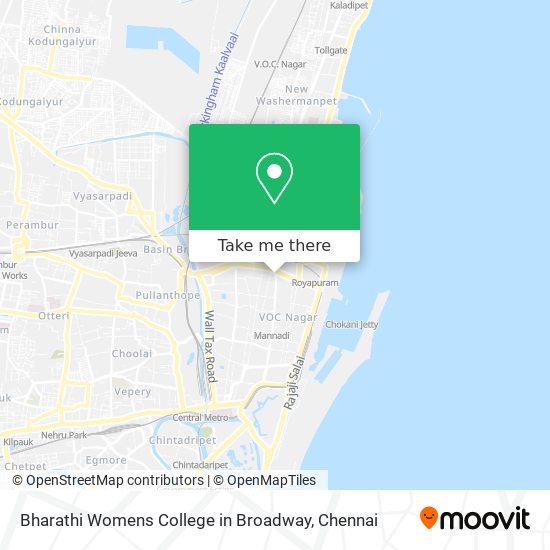 Bharathi Womens College in Broadway map