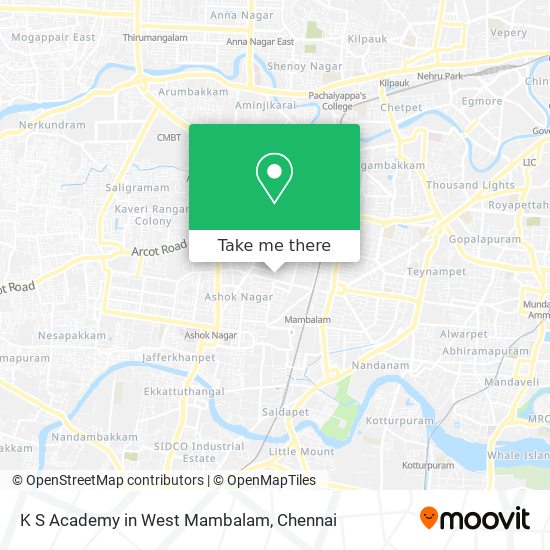K S Academy in West Mambalam map