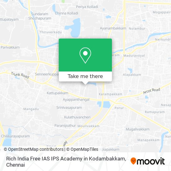 Rich India Free IAS IPS Academy in Kodambakkam map