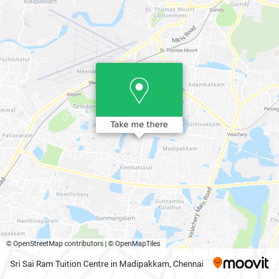 Sri Sai Ram Tuition Centre in Madipakkam map