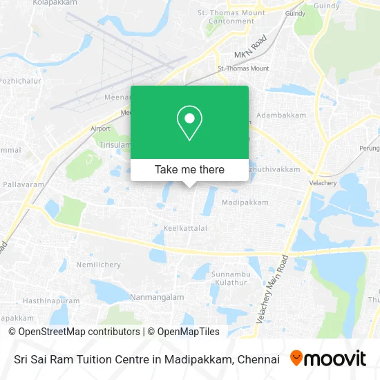 Sri Sai Ram Tuition Centre in Madipakkam map