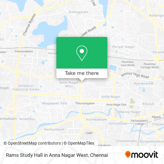 Rams Study Hall in Anna Nagar West map