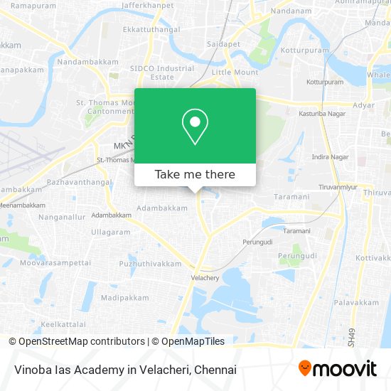 Vinoba Ias Academy in Velacheri map