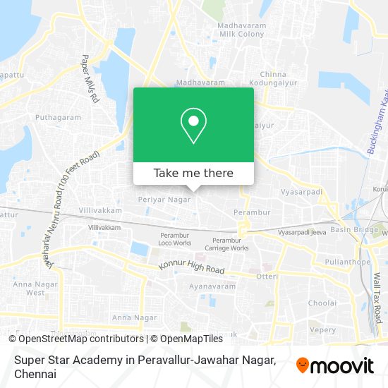 Super Star Academy in Peravallur-Jawahar Nagar map