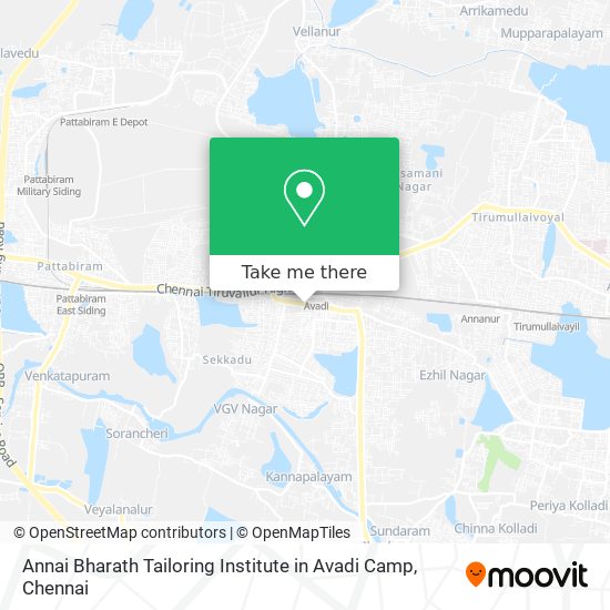 Annai Bharath Tailoring Institute in Avadi Camp map