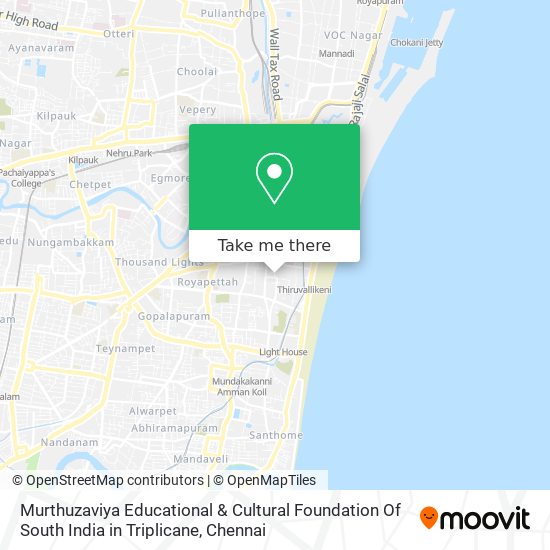 Murthuzaviya Educational & Cultural Foundation Of South India in Triplicane map