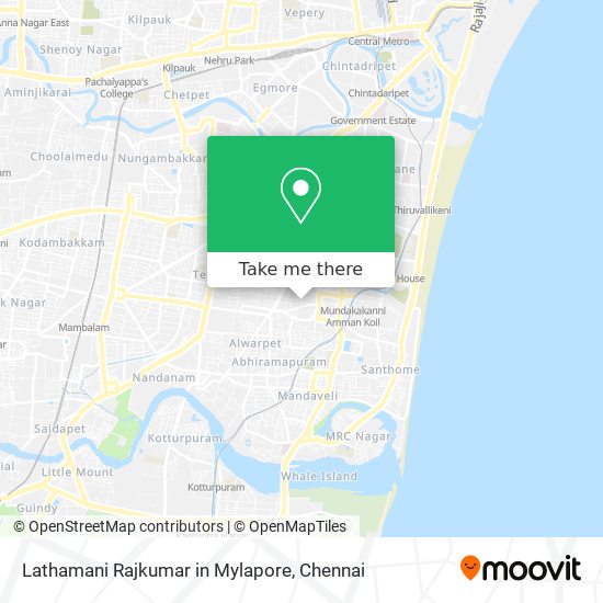 Lathamani Rajkumar in Mylapore map