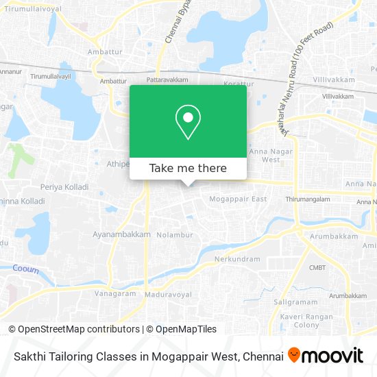 Sakthi Tailoring Classes in Mogappair West map