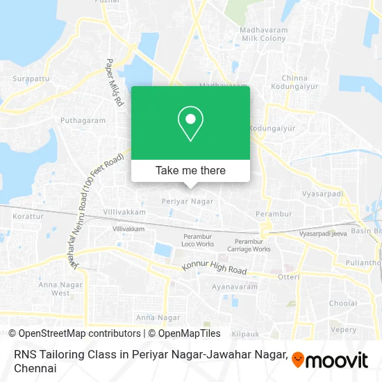 RNS Tailoring Class in Periyar Nagar-Jawahar Nagar map