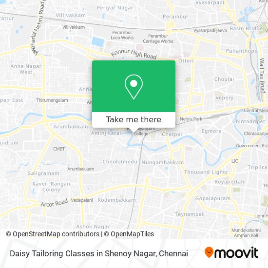Daisy Tailoring Classes in Shenoy Nagar map