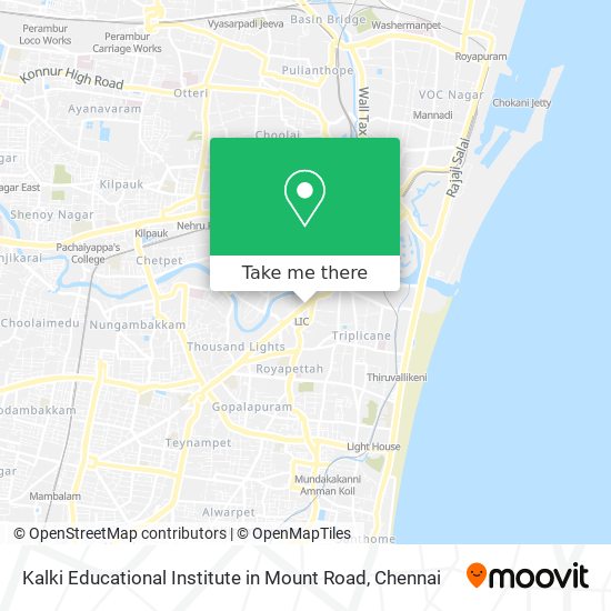 Kalki Educational Institute in Mount Road map