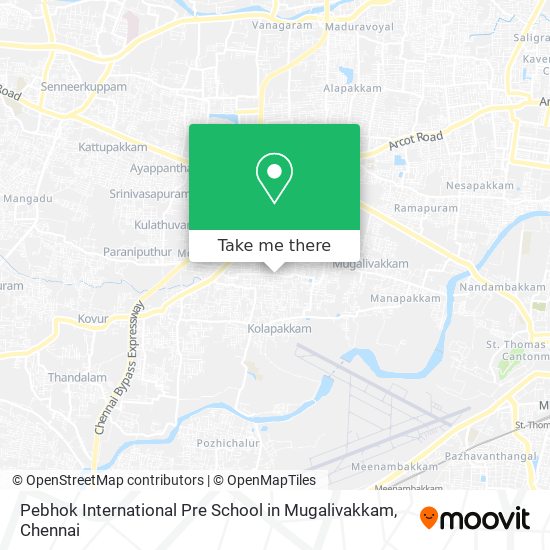 Pebhok International Pre School in Mugalivakkam map