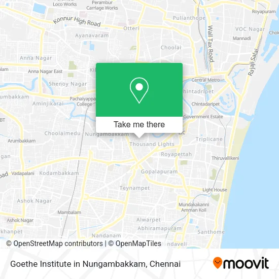 Goethe Institute in Nungambakkam map