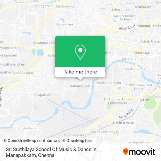 Sri Sruthilaya School Of Music & Dance in Manapakkam map