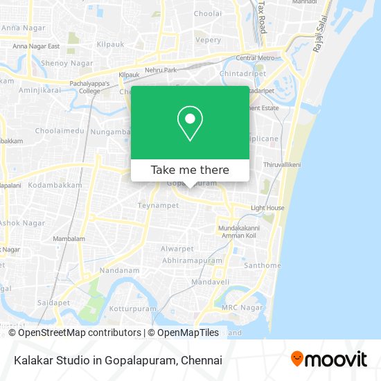 Kalakar Studio in Gopalapuram map