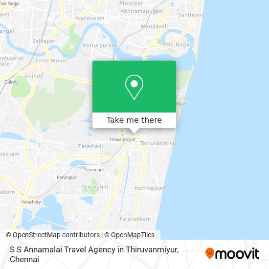 S S Annamalai Travel Agency in Thiruvanmiyur map