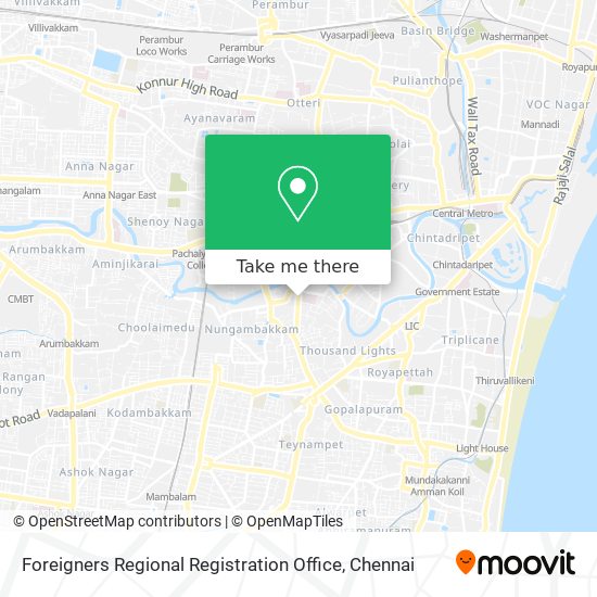 Foreigners Regional Registration Office map