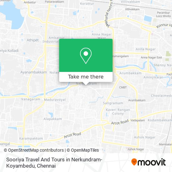 Sooriya Travel And Tours in Nerkundram-Koyambedu map