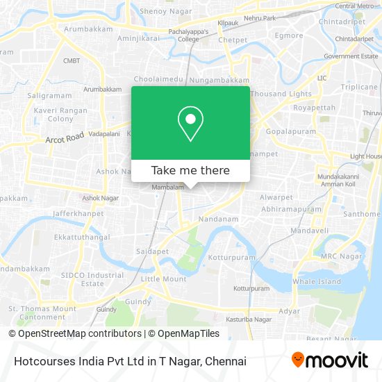 Hotcourses India Pvt Ltd in T Nagar map