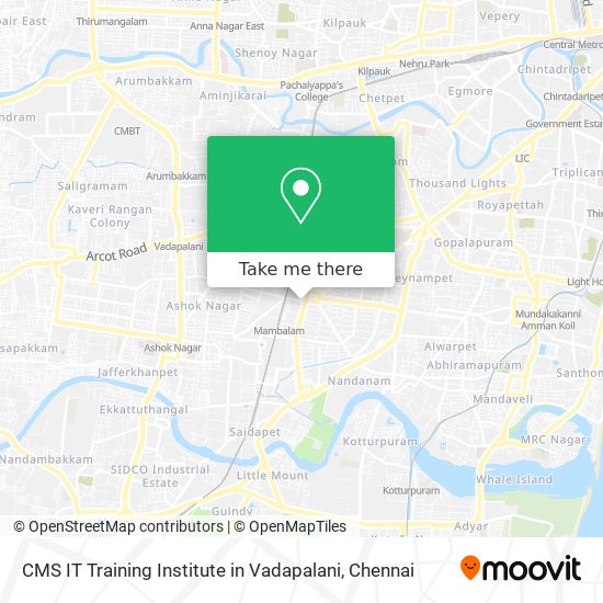 CMS IT Training Institute in Vadapalani map