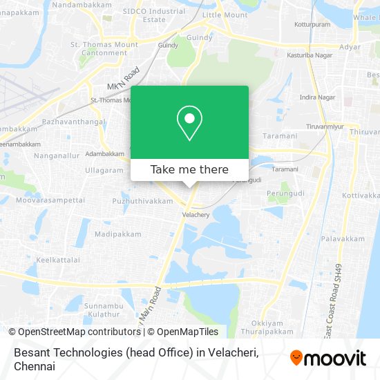 Besant Technologies (head Office) in Velacheri map