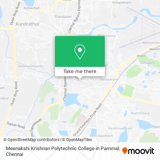 Meenakshi Krishnan Polytechnic College in Pammal map