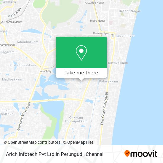 Arich Infotech Pvt Ltd in Perungudi map