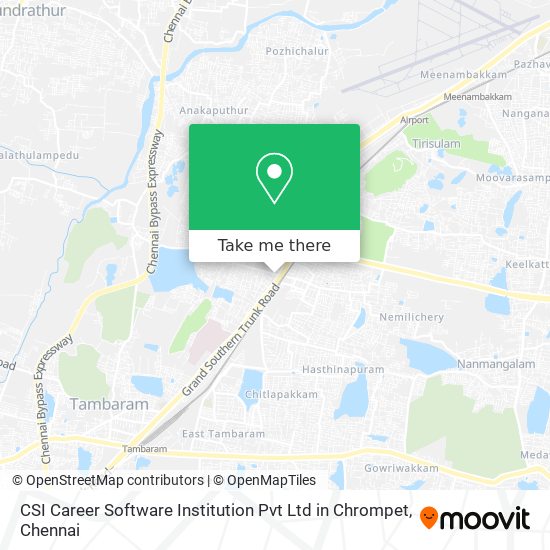 CSI Career Software Institution Pvt Ltd in Chrompet map