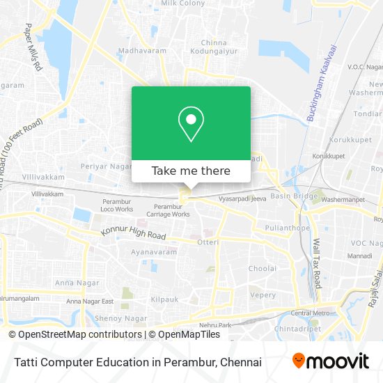 Tatti Computer Education in Perambur map