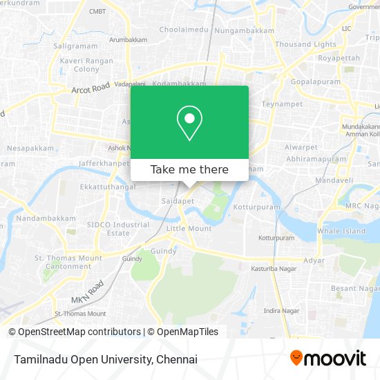 Tamilnadu Open University map