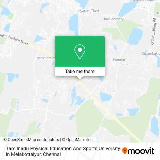 Tamilnadu Physical Education And Sports University in Melakottaiyur map