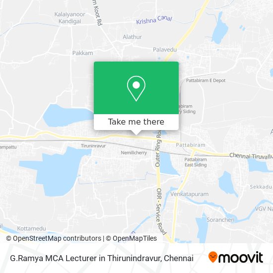 G.Ramya MCA Lecturer in Thirunindravur map