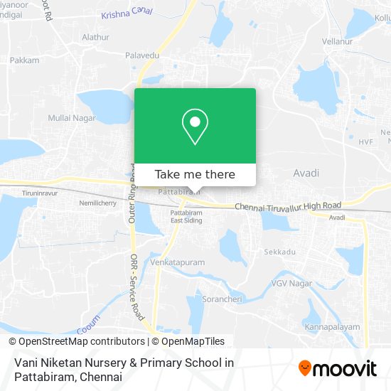 Vani Niketan Nursery & Primary School in Pattabiram map