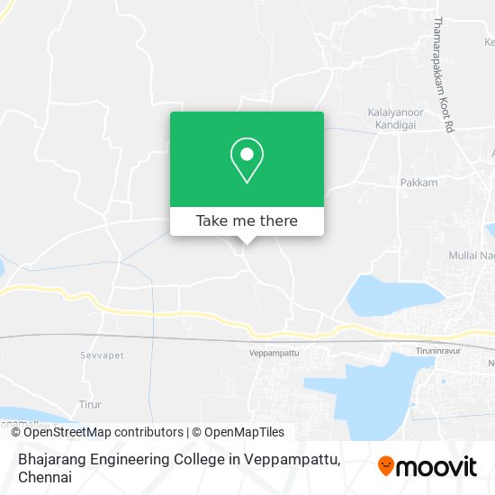 Bhajarang Engineering College in Veppampattu map
