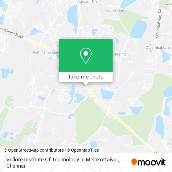 Vellore Institute Of Technology in Melakottaiyur map
