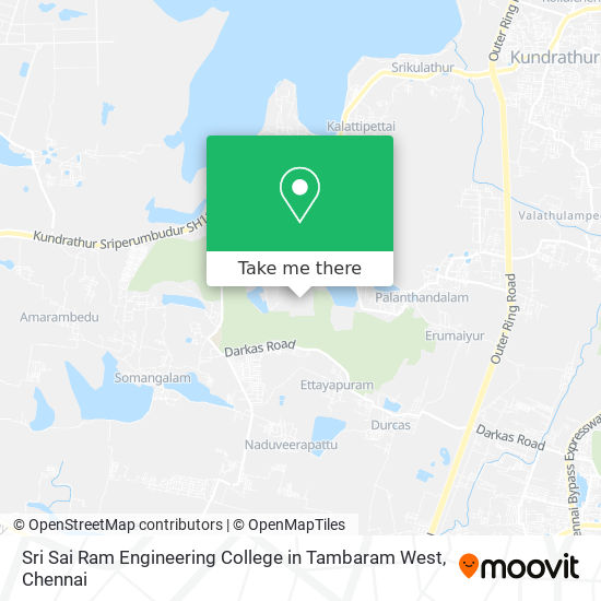 Sri Sai Ram Engineering College in Tambaram West map