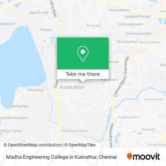 Madha Engineering College in Kunrathur map