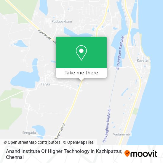 Anand Institute Of Higher Technology in Kazhipattur map