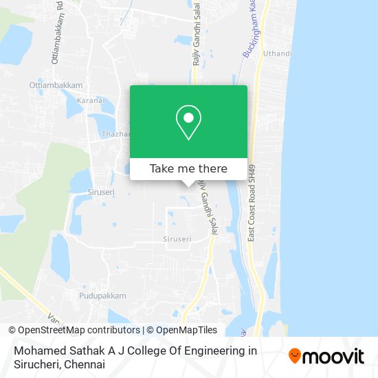 Mohamed Sathak A J College Of Engineering in Sirucheri map