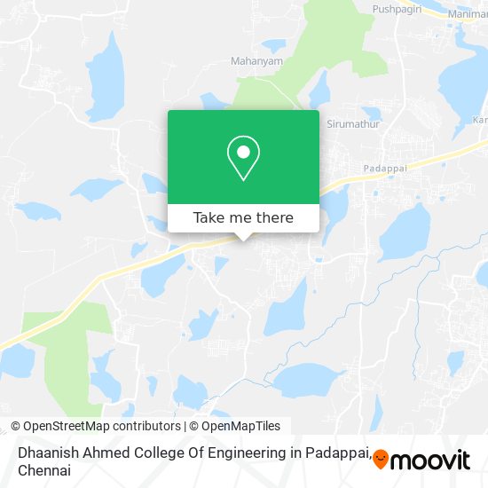 Dhaanish Ahmed College Of Engineering in Padappai map