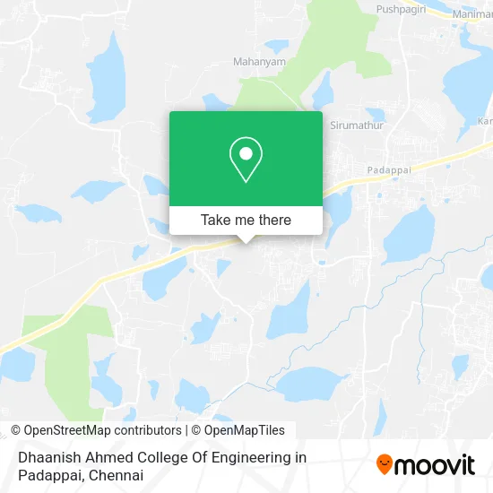 Dhaanish Ahmed College Of Engineering in Padappai map