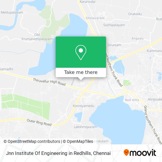 Jnn Institute Of Engineering in Redhills map