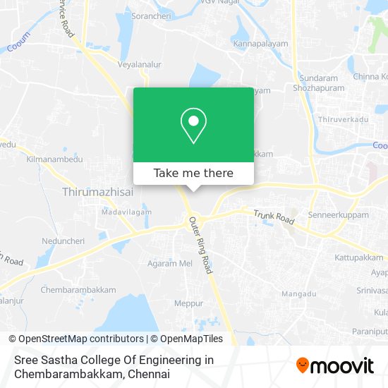 Sree Sastha College Of Engineering in Chembarambakkam map